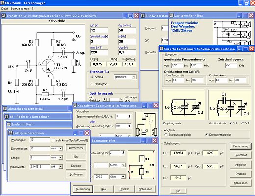 Elektronische Berechnungen - Screenshot