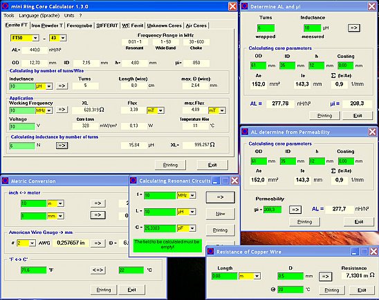 mini Ringkern Rechner - Screenshot